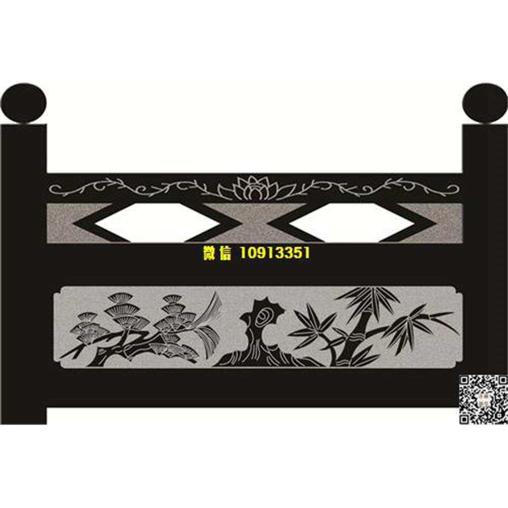 精雕图130竹子松树栏板精雕图线雕图线条图单线铣底图_电脑雕刻plt文泰矢量图精雕图浮雕图